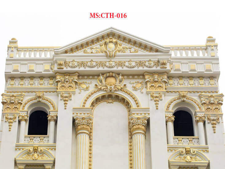giá thi công hoa văn phù điêu nhà phố CTH016